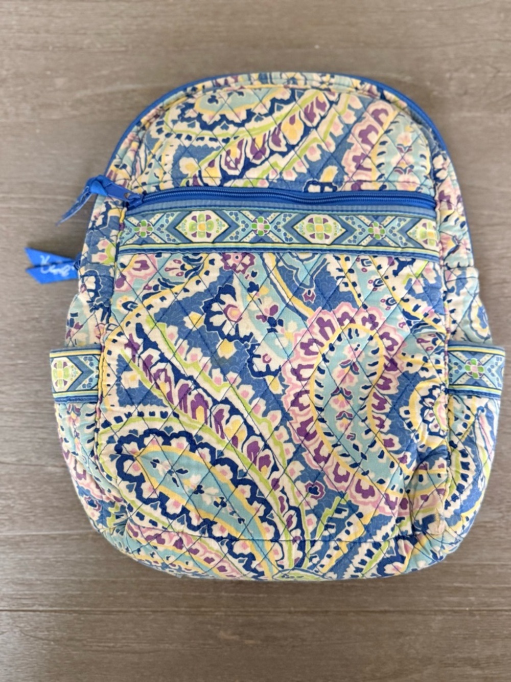 Vera Bradley‎ Vintage Capri Blue Paisley Mini Backpack Retired Print